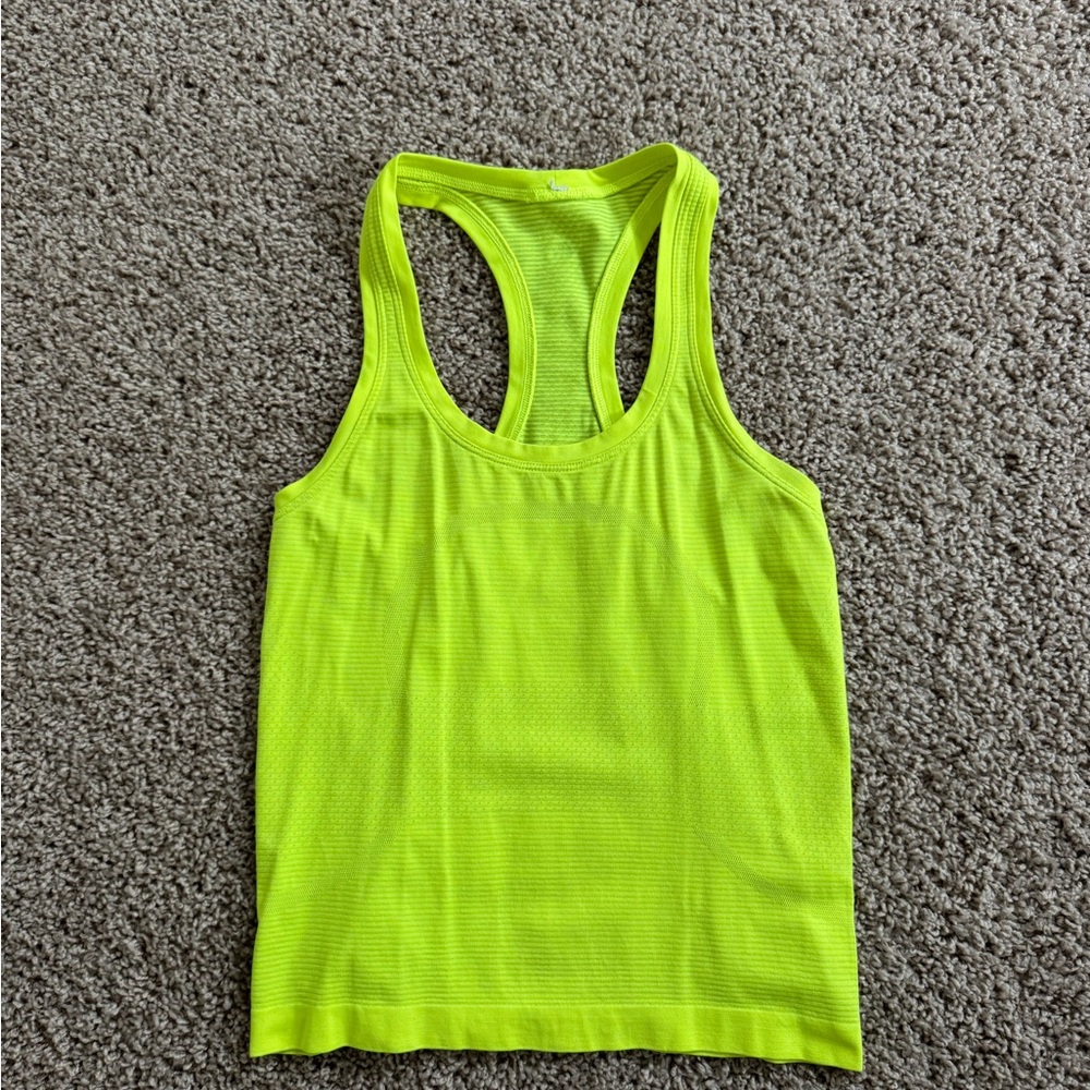 Lululemon Yellow Green Sleeveless Tank Top